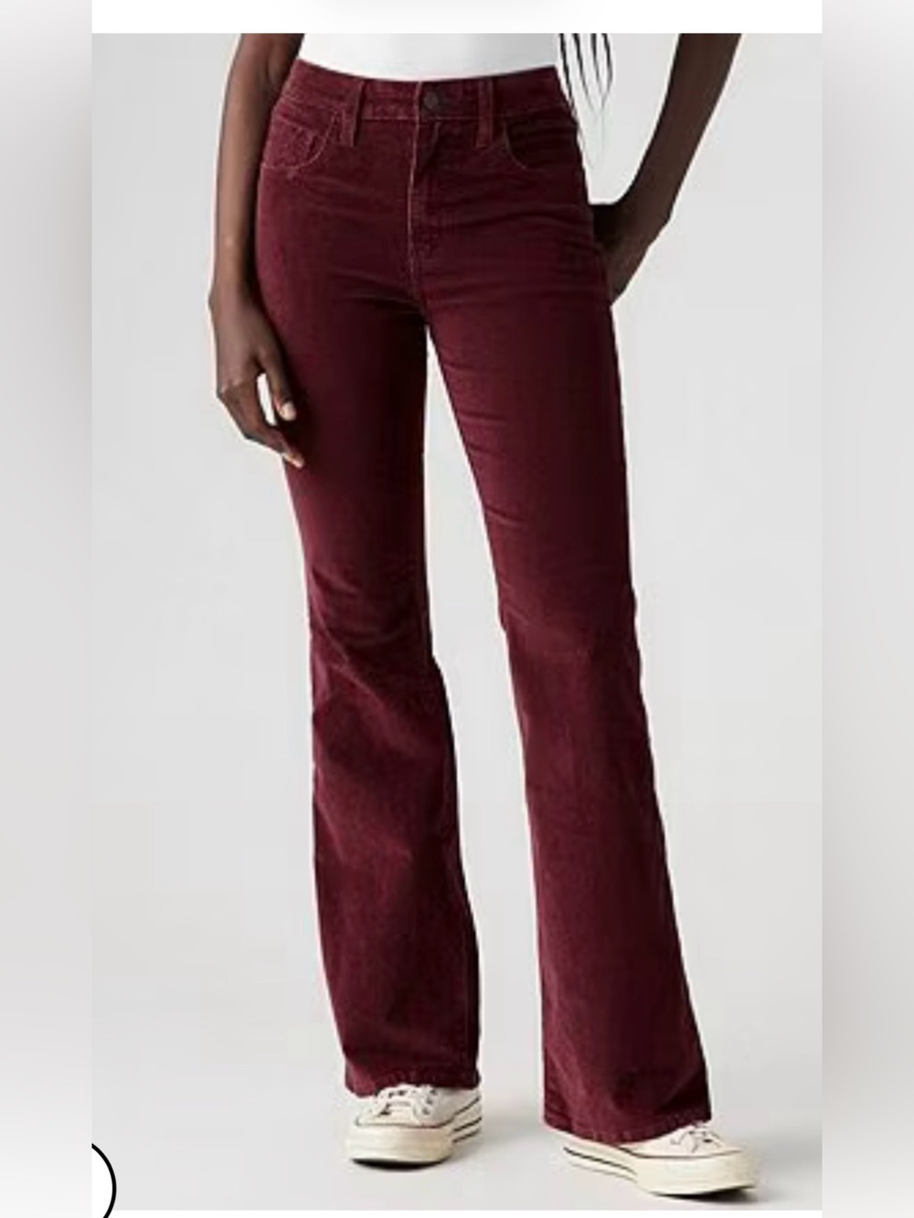Levi’s Premium 726 burgundy corduroy flare 28